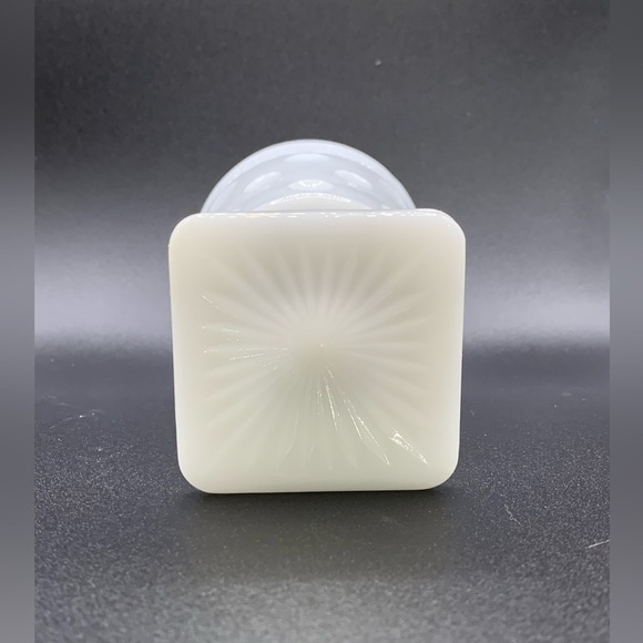 Vtg McKee Opal Milk Glass Goblet Thumbprint Pattern Replacement 1960s - Picture 4 of 4